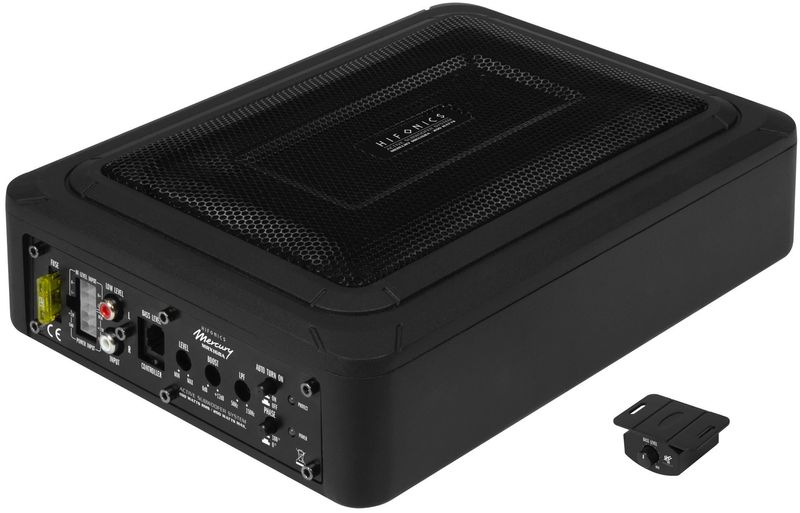 HIFONICS MRX168A 15 x 20 cm Aktiv Subwoofer Untersitzwoofer sehr flache Bauform