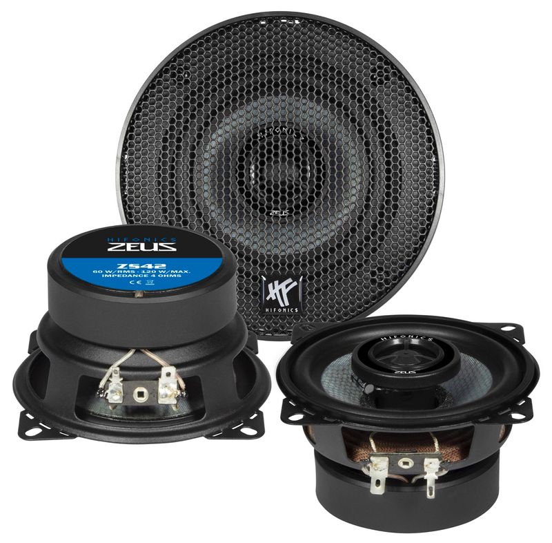 HIFONICS ZEUS ZS42 10 cm 2-Wege Koaxial Lautsprecher 120 Watt max 100 mm HIFONICS ZEUS ZS42 10 cm 2-Wege Koaxial Lautsprecher 120 Watt max 100 mm