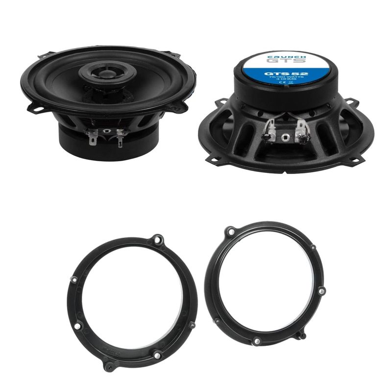 Crunch GTS52 Lautsprecher 13 cm Koaxial 3 Ohm Einbauset für Audi A4 B5 vorne