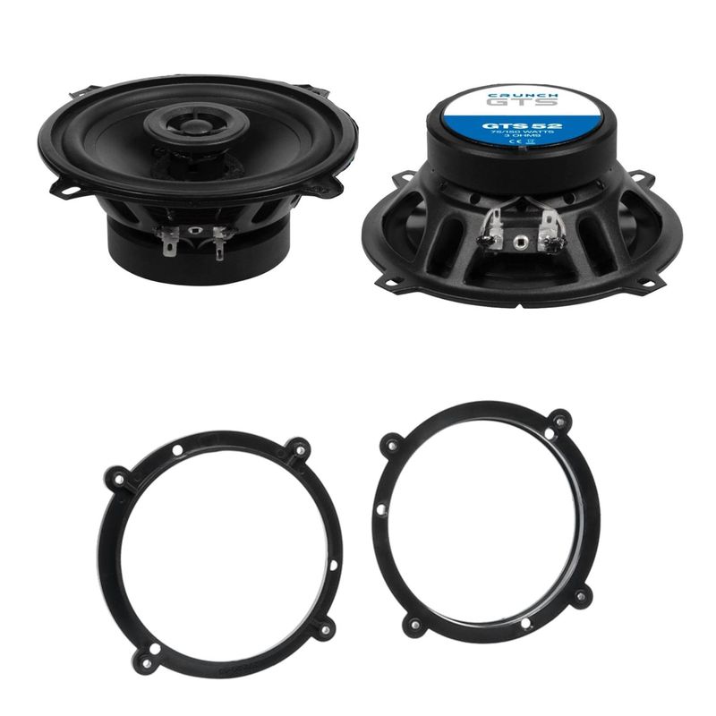 Crunch GTS52 Lautsprecher 13 cm Koaxial 3 Ohm Einbauset für Audi A3 8L vorne