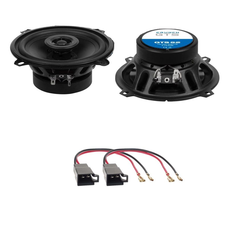 Crunch GTS52 Lautsprecher 13 cm Koaxial 3 Ohm Einbauset für Golf 1 Cabrio vorne Crunch GTS52 Lautsprecher 13 cm Koaxial 3 Ohm Einbauset für Golf 1 Cabrio vorne