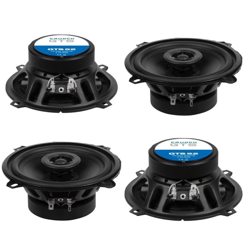 Crunch GTS52 Lautsprecher 13 cm 3 Ohm Einbauset für BMW 5er E39 vorne und hinten