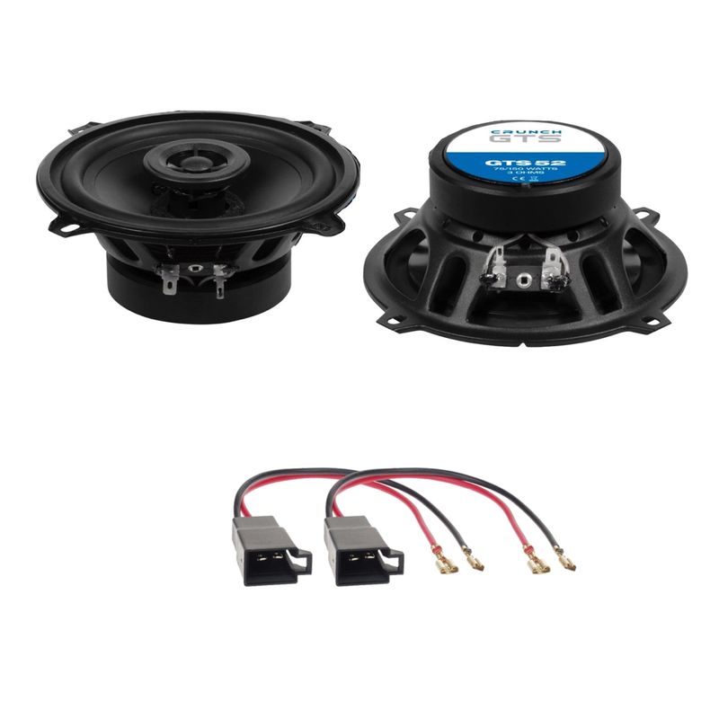 Crunch GTS52 Lautsprecher 13 cm Koaxial 3 Ohm Einbauset für Twingo Türen vorne Crunch GTS52 Lautsprecher 13 cm Koaxial 3 Ohm Einbauset für Twingo Türen vorne