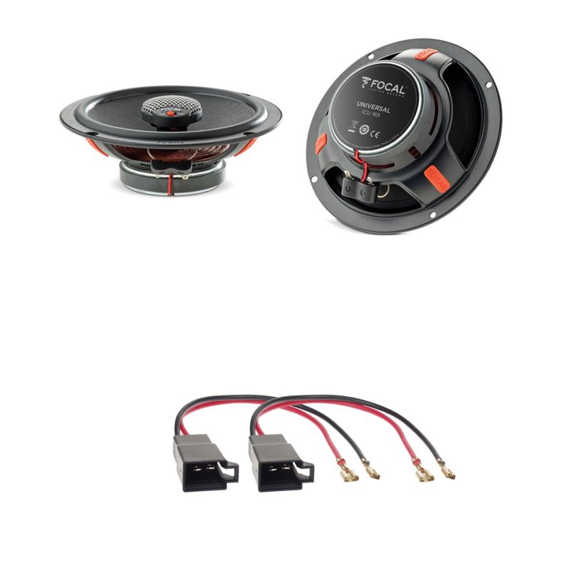 Focal ICU165 Koaxial Lautsprecher 2-Wege Einbauset für Golf 3 Vento Passat 35i Focal ICU165 Koaxial Lautsprecher 2-Wege Einbauset für Golf 3 Vento Passat 35i