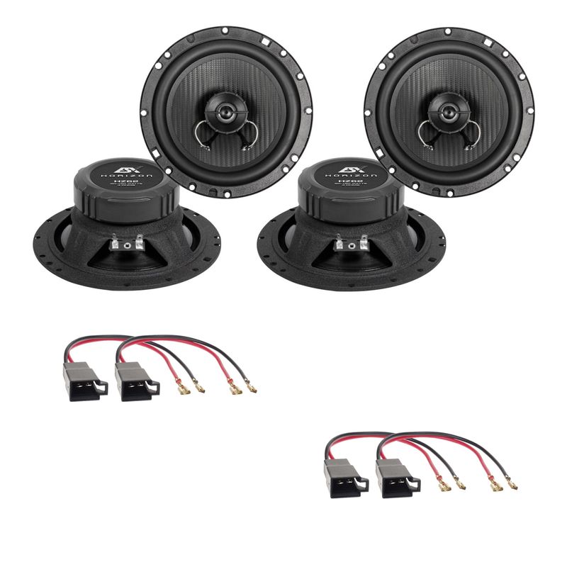 ESX HORIZON HZ-62 2-Wege Einbauset für Golf 3 Vento Passat 35i vorne hinten ESX HORIZON HZ-62 2-Wege Einbauset für Golf 3 Vento Passat 35i vorne hinten