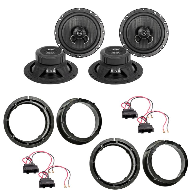 ESX HORIZON HZ-62 Lautsprecher Einbauset für Polo 9N Polo 9N3 vorne hinten ESX HORIZON HZ-62 Lautsprecher Einbauset für Polo 9N Polo 9N3 vorne hinten