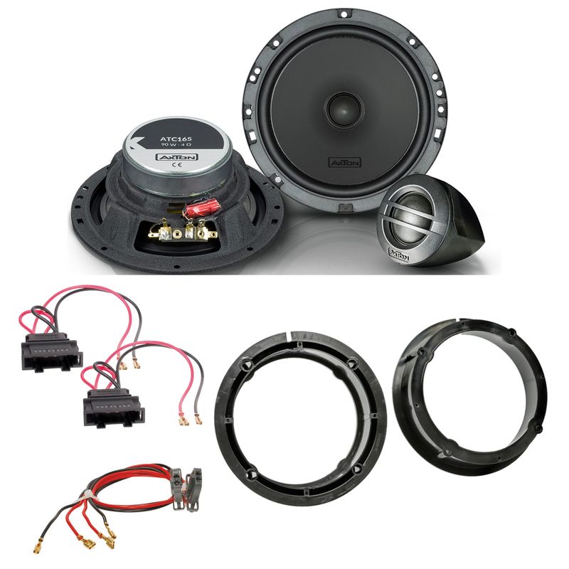 Axton ATC165 2-Wege System Lautsprecher Einbauset für Seat Leon 1M Toledo vorne Axton ATC165 2-Wege System Lautsprecher Einbauset für Seat Leon 1M Toledo vorne