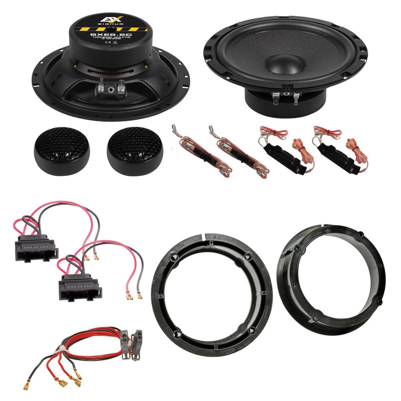ESX SXE-6.2C 2-Wege Komponenten Lautsprecher Einbauset für Golf 4 Bora vorne ESX SXE-6.2C 2-Wege Komponenten Lautsprecher Einbauset für Golf 4 Bora vorne