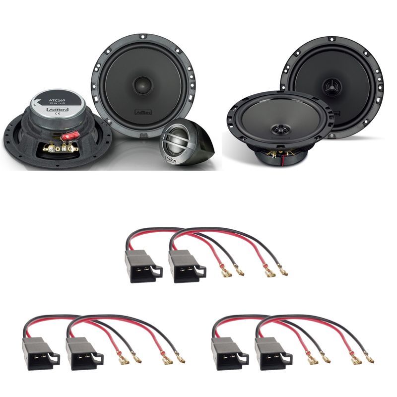 Axton ATC165 ATX165 2-Wege Lautsprecher Einbauset für Golf 3 Vento Passat 35i