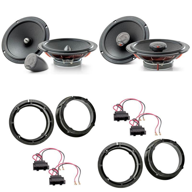 Focal ISU165 ICU165 2-Wege Lautsprecher Einbauset für Golf 4 Bora vorne hinten