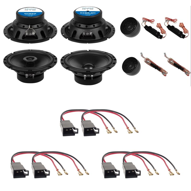 Crunch GTS-6.2C GTS-62 3 Ohm Lautsprecher Einbauset für Golf 3 Vento Passat 35i
