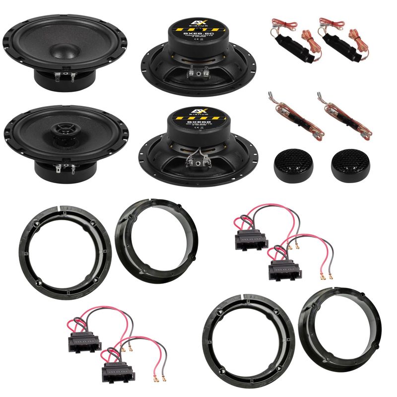 ESX SXE-6.2C SXE-62 3 Ohm Lautsprecher Einbauset für Golf 4 Bora vorne hinten