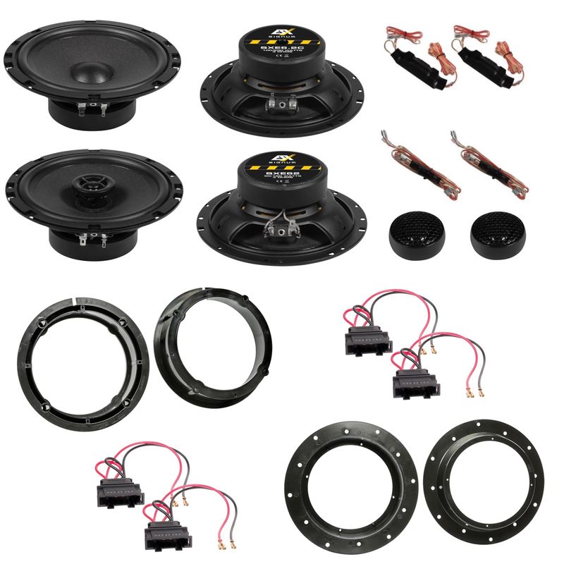 ESX SXE-6.2C SXE-62 2-Wege 3 Ohm Lautsprecher Einbauset für Golf 5 vorne hinten