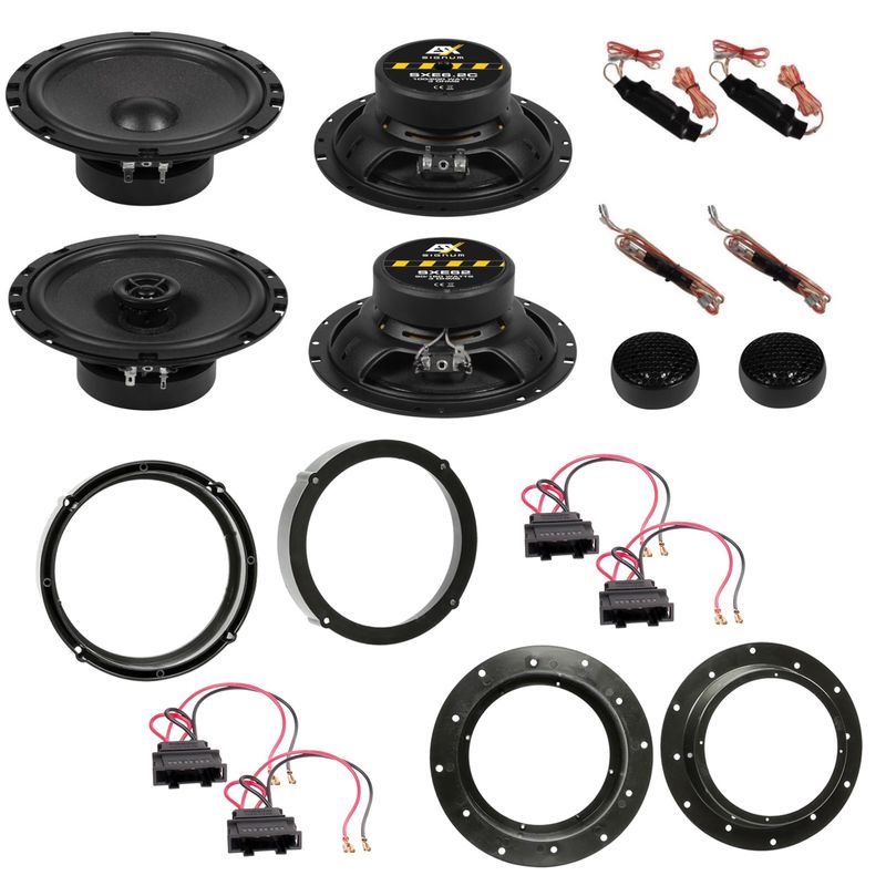 ESX SXE-6.2C SXE-62 3 Ohm Lautsprecher Einbauset für Jetta Tiguan vorne hinten