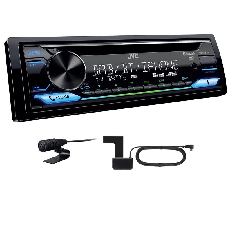 JVC KD-DB912BT USB CD MP3 FLAC Autoradio Bluetooth Digitalradio inkl. Antenne