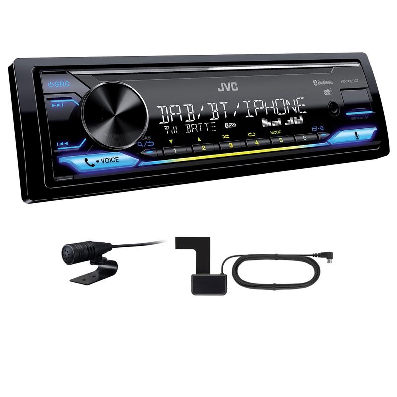 JVC KD-X472DBT USB AUX MP3 FLAC Digitalradio Bluetooth DAB+ inkl. Antenne