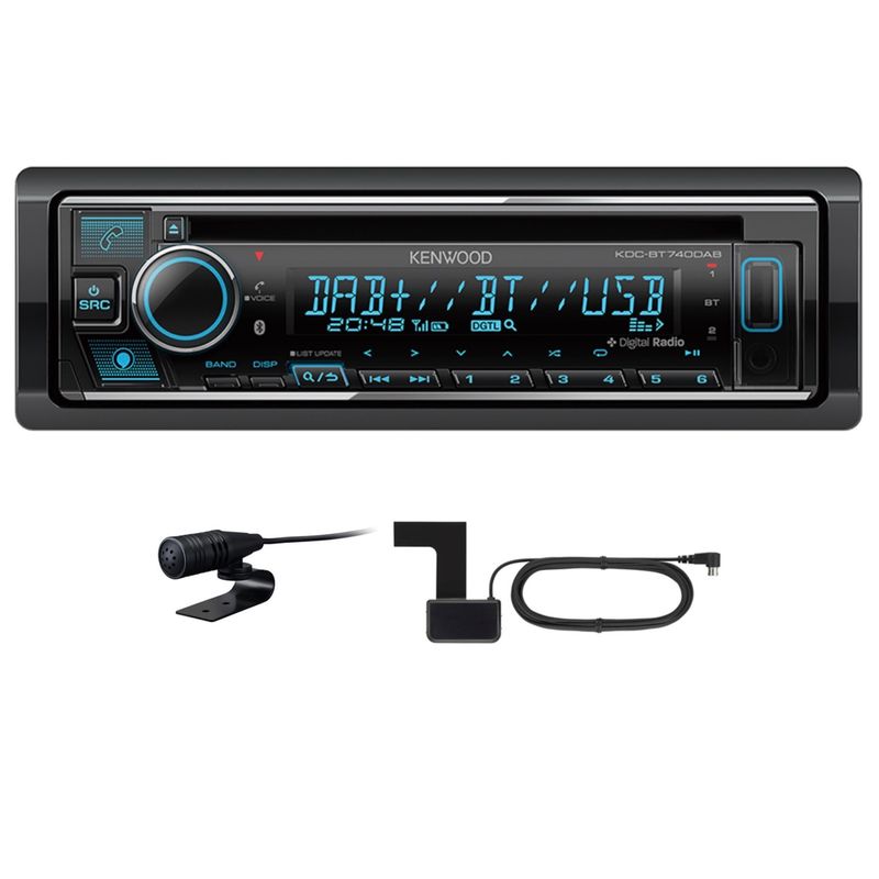 KENWOOD KDC-BT740DAB USB Autoradio Bluetooth Digitalradio MP3 inkl DAB Antenne
