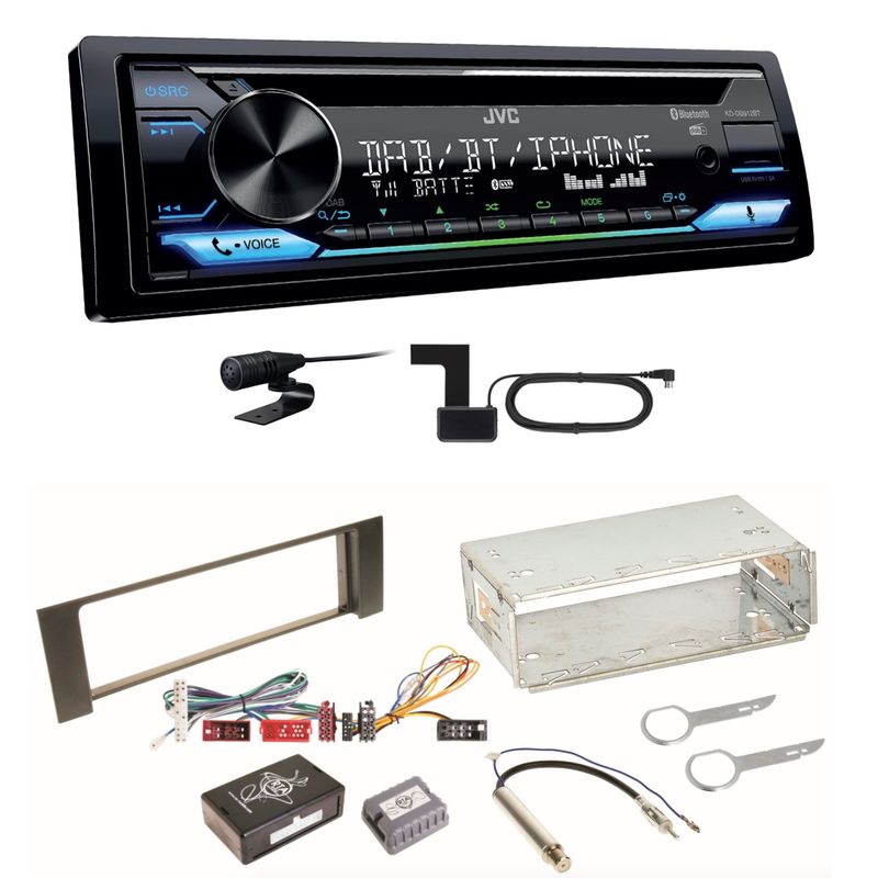 JVC KD-DB912BT Digitalradio Bluetooth Einbauset für Audi A4 B6 B7 JVC KD-DB912BT Digitalradio Bluetooth Einbauset für Audi A4 B6 B7