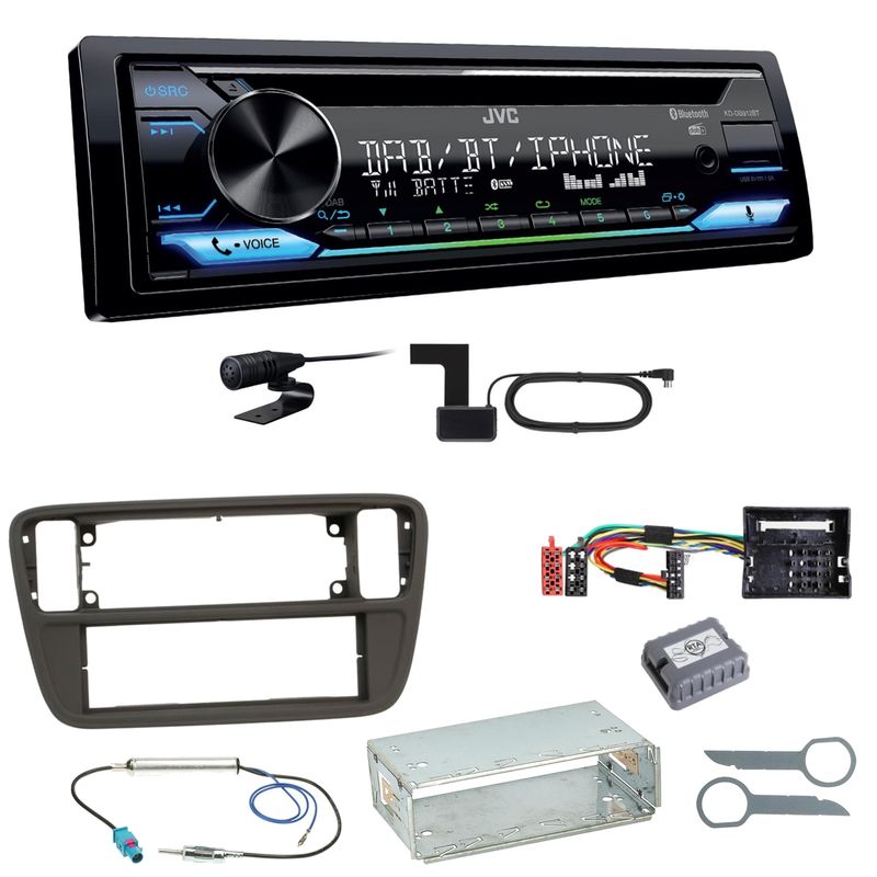 JVC KD-DB912BT Digitalradio Bluetooth Einbauset für Up Seat Mii Skoda Citigo JVC KD-DB912BT Digitalradio Bluetooth Einbauset für Up Seat Mii Skoda Citigo
