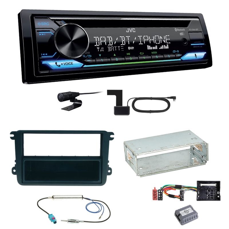 JVC KD-DB912BT Digitalradio Bluetooth Einbauset für Seat Leon Altea XL Alhambra