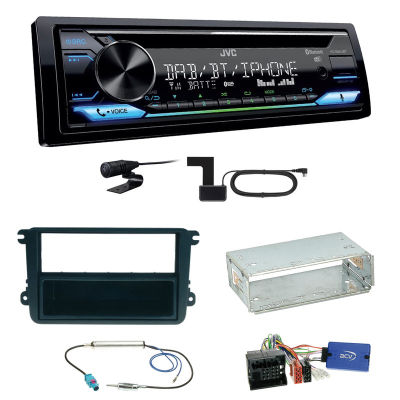 JVC KD-DB912BT Digitalradio Bluetooth Einbauset für Seat Leon Alhambra Altea XL
