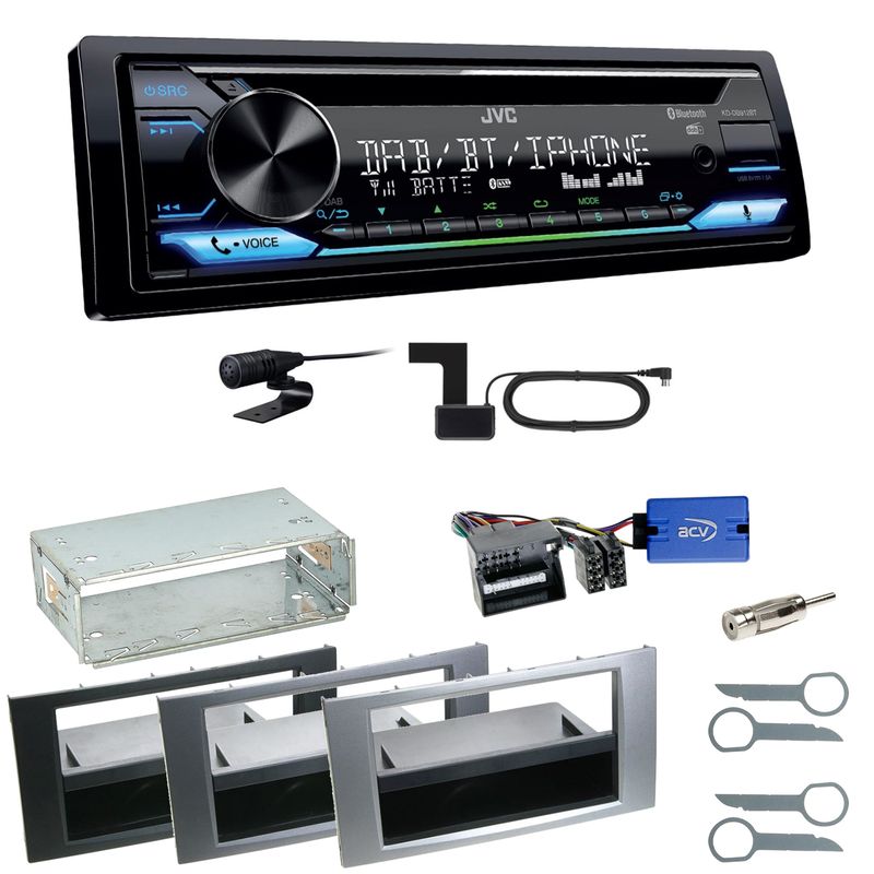 JVC KD-DB912BT Digitalradio USB CD Einbauset für Ford Focus C-Max Fiesta Transit JVC KD-DB912BT Digitalradio USB CD Einbauset für Ford Focus C-Max Fiesta Transit