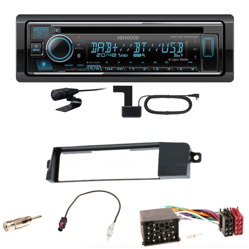 Kenwood KDC-BT740DAB Digitalradio Bluetooth Einbauset für BMW 3er E46