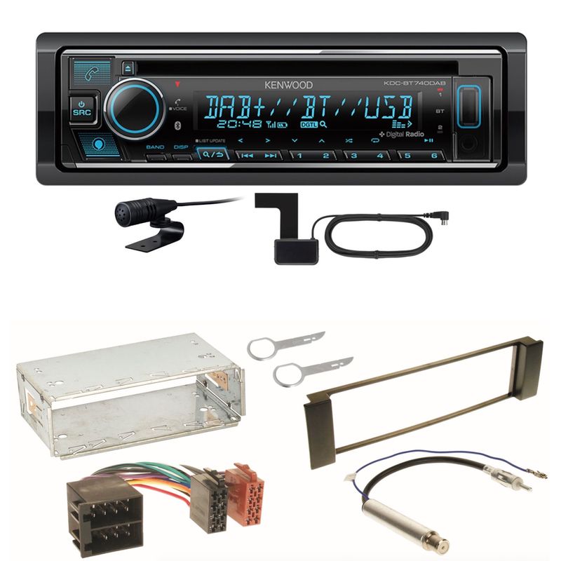 Kenwood KDC-BT740DAB Digitalradio USB CD Einbauset für Seat Leon Toledo 1M