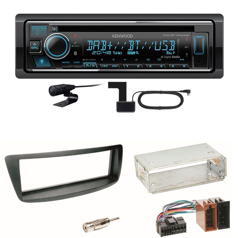 Kenwood KDC-BT740DAB Digitalradio Einbauset Toyota Aygo Citroen C1 Peugeot 107