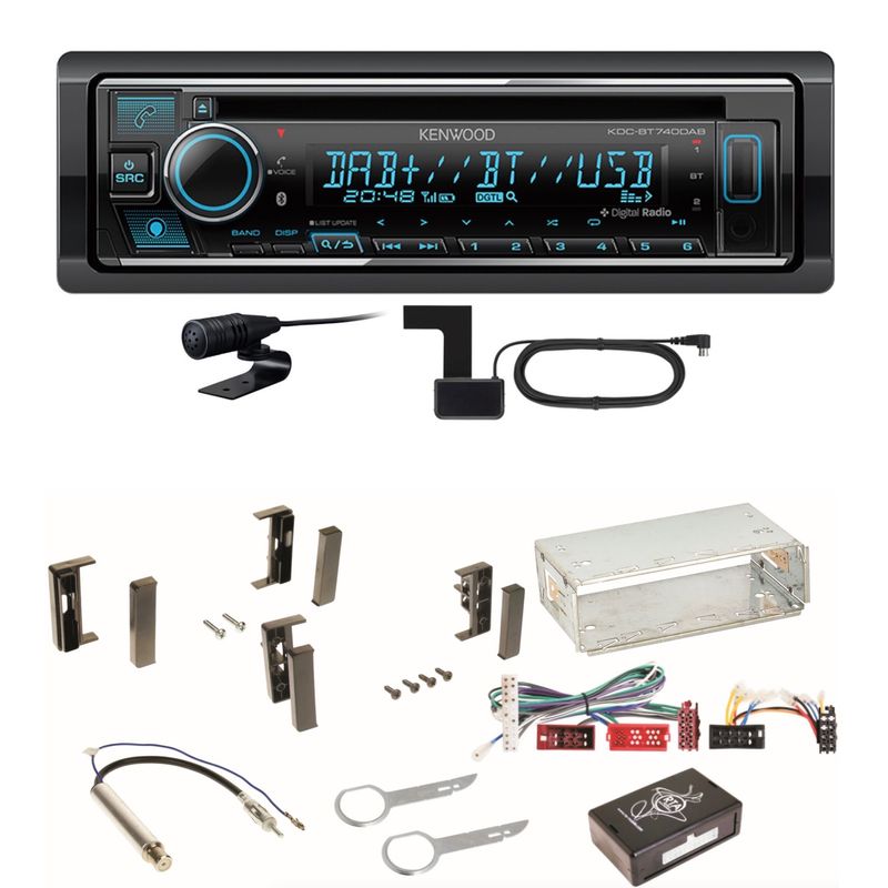 Kenwood KDC-BT740DAB Digitalradio Bluetooth Einbauset für Audi A3 8L Kenwood KDC-BT740DAB Digitalradio Bluetooth Einbauset für Audi A3 8L