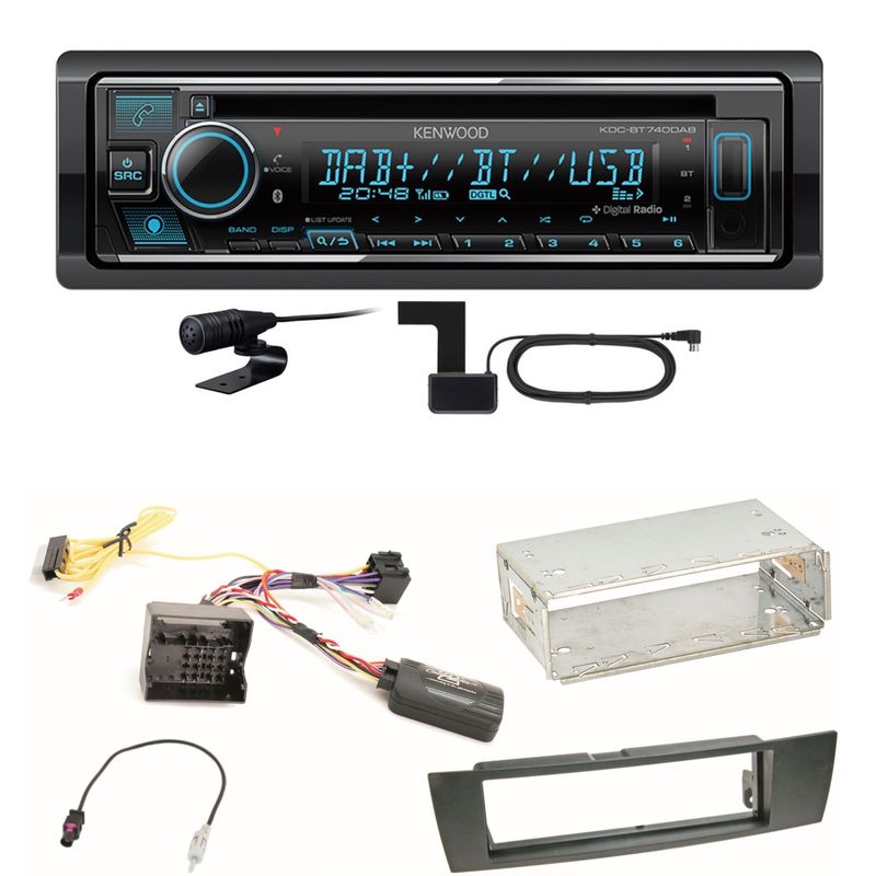Kenwood KDC-BT740DAB Digitalradio Einbauset für BMW E87 E81 E82 X1 E84