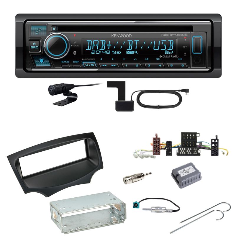 Kenwood KDC-BT740DAB Digitalradio Bluetooth Einbauset für Ford KA RU8 Kenwood KDC-BT740DAB Digitalradio Bluetooth Einbauset für Ford KA RU8