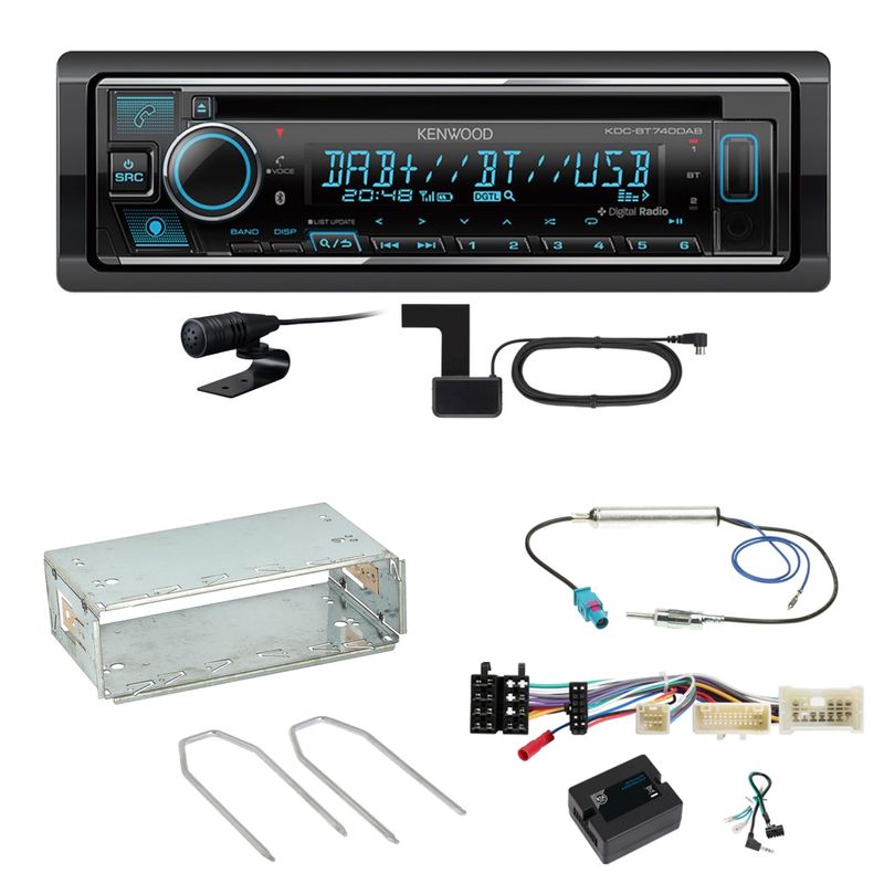 Kenwood KDC-BT740DAB Digitalradio Bluetooth Einbauset für Mercedes Citan W415 Kenwood KDC-BT740DAB Digitalradio Bluetooth Einbauset für Mercedes Citan W415
