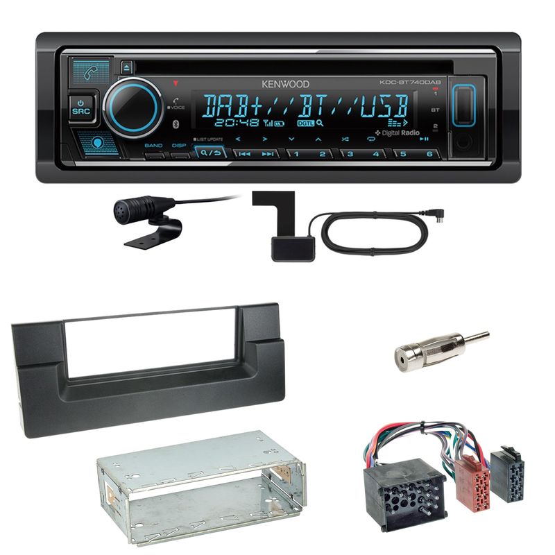 Kenwood KDC-BT740DAB Digitalradio Einbauset für BMW 5er E39 bis 09/2000