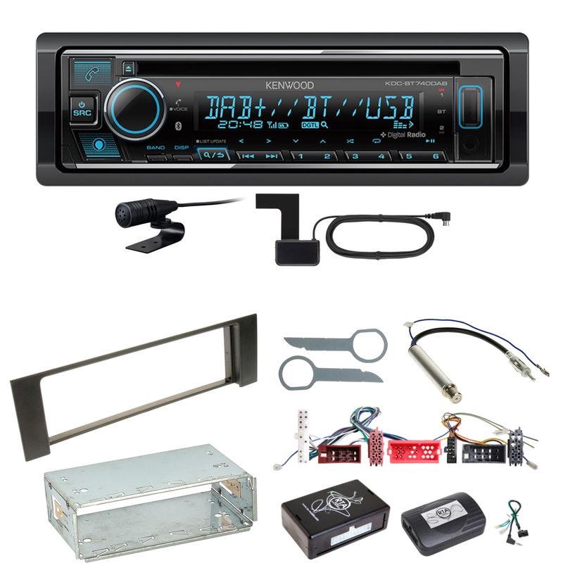 Kenwood KDC-BT740DAB Digitalradio Bluetooth Einbauset für Audi A4 B6 B7 Kenwood KDC-BT740DAB Digitalradio Bluetooth Einbauset für Audi A4 B6 B7