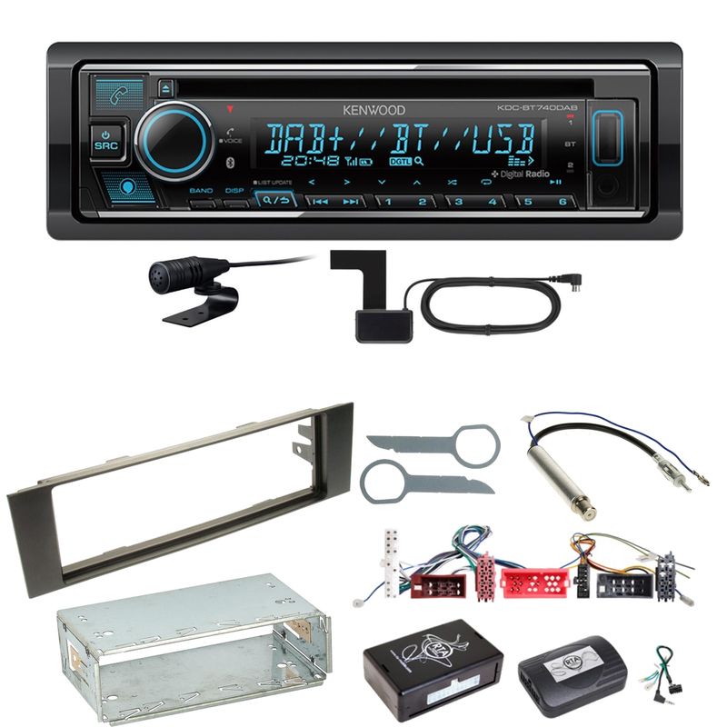 Kenwood KDC-BT740DAB Digitalradio Bluetooth Einbauset für Audi A3 8P 8PA