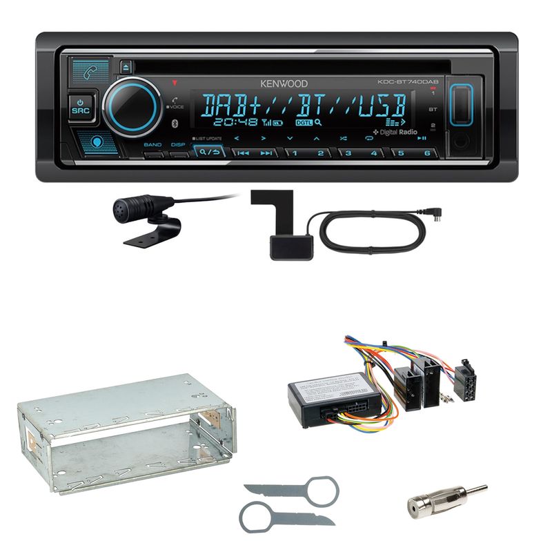 Kenwood KDC-BT740DAB Digitalradio Bluetooth Einbauset für Mercedes W210 ab 08/99 Kenwood KDC-BT740DAB Digitalradio Bluetooth Einbauset für Mercedes W210 ab 08/99