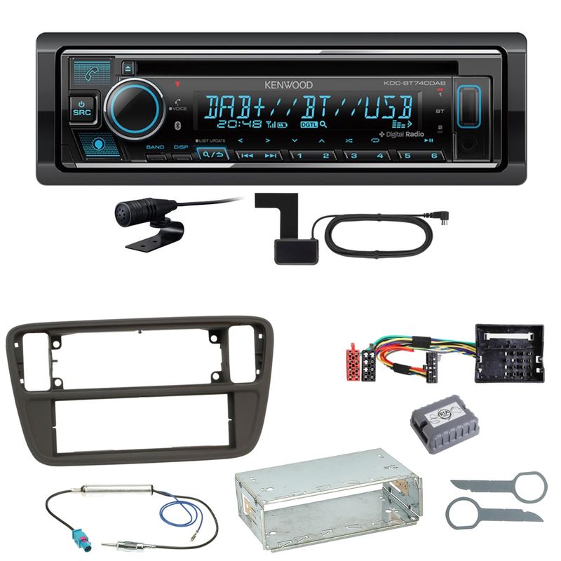 Kenwood KDC-BT740DAB Digitalradio Einbauset für Up Seat Mii Skoda Citigo Kenwood KDC-BT740DAB Digitalradio Einbauset für Up Seat Mii Skoda Citigo