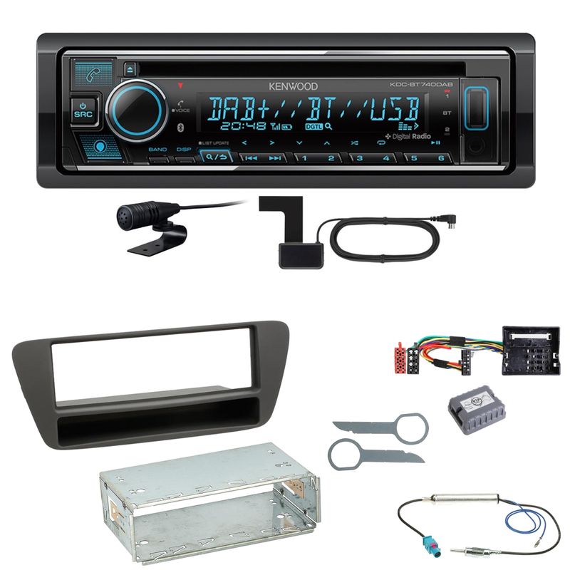 Kenwood KDC-BT740DAB Digitalradio Bluetooth Einbauset für Audi Q3 8U Kenwood KDC-BT740DAB Digitalradio Bluetooth Einbauset für Audi Q3 8U