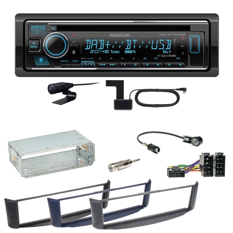 Kenwood KDC-BT740DAB Digitalradio Bluetooth Einbauset Smart ForTwo 450