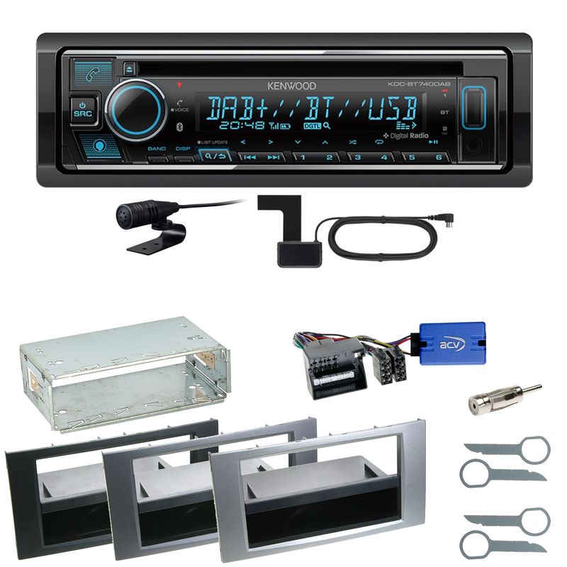 Kenwood KDC-BT740DAB Digitalradio Einbauset für Ford Kuga Fusion Galaxy S-Max