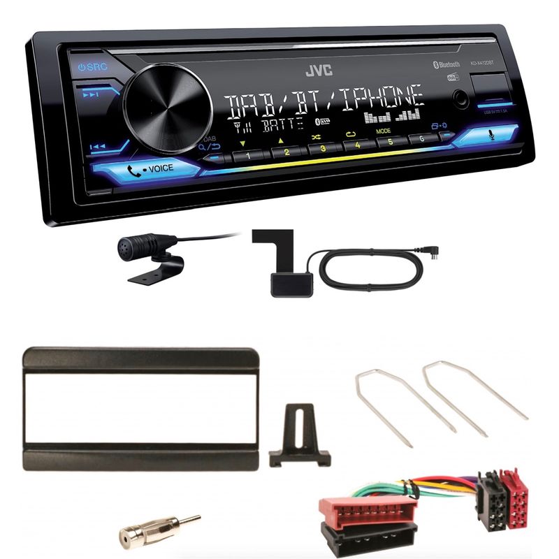 JVC KD-X472DBT Digitalradio USB MP3 AUX Einbauset für Focus Fiesta Puma Mondeo JVC KD-X472DBT Digitalradio USB MP3 AUX Einbauset für Focus Fiesta Puma Mondeo