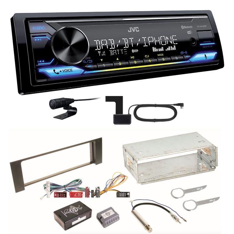 JVC KD-X472DBT Digitalradio Bluetooth USB MP3 FLAC Einbauset für Audi A4 B6 B7 JVC KD-X472DBT Digitalradio Bluetooth USB MP3 FLAC Einbauset für Audi A4 B6 B7
