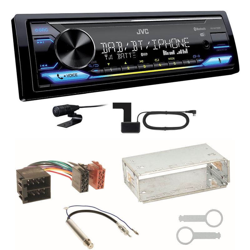 JVC KD-X472DBT Digitalradio FLAC Einbauset für Golf 4 Passat 3B Polo 6N 9N Lupo JVC KD-X472DBT Digitalradio FLAC Einbauset für Golf 4 Passat 3B Polo 6N 9N Lupo