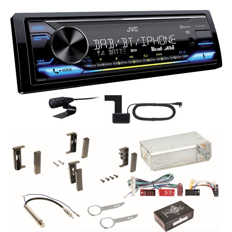 JVC KD-X472DBT Digitalradio Bluetooth USB MP3 FLAC Einbauset für Audi A3 8L JVC KD-X472DBT Digitalradio Bluetooth USB MP3 FLAC Einbauset für Audi A3 8L