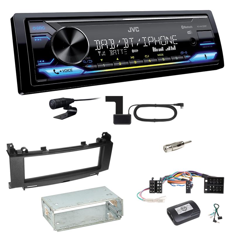 JVC KD-X472DBT Digitalradio USB MP3 Einbauset für Mercedes A B Klasse W169 W245 JVC KD-X472DBT Digitalradio USB MP3 Einbauset für Mercedes A B Klasse W169 W245