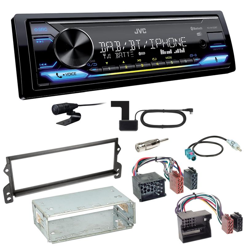 JVC KD-X472DBT Digitalradio Bluetooth USB FLAC Einbauset für MINI R50 R52 R53