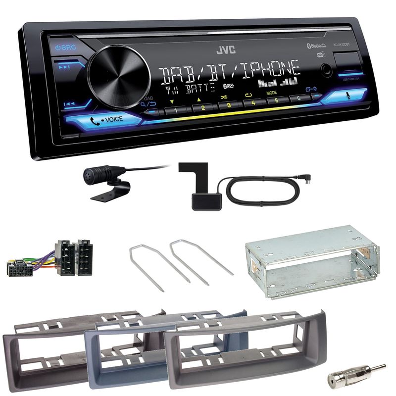 JVC KD-X472DBT Digitalradio USB MP3 FLAC Einbauset für Renault Megane Scenic 1