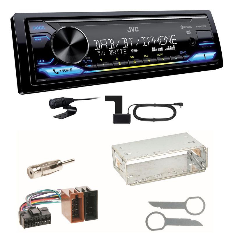 JVC KD-X472DBT Digitalradio USB MP3 Einbauset für Mercedes SLK R170 W208 W210 JVC KD-X472DBT Digitalradio USB MP3 Einbauset für Mercedes SLK R170 W208 W210