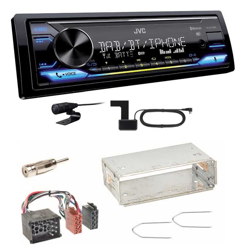JVC KD-X472DBT Digitalradio Bluetooth USB MP3 FLAC Einbauset für BMW E30 E34 E32